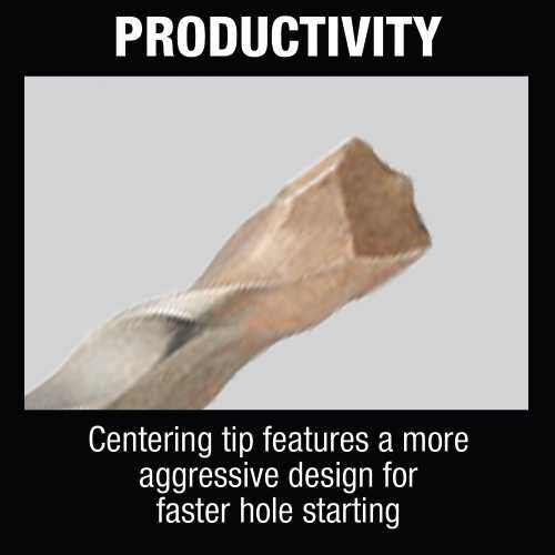Makita B-69082 5/32" x 5" SDS‑PLUS Hex Bit, 2‑Cutter