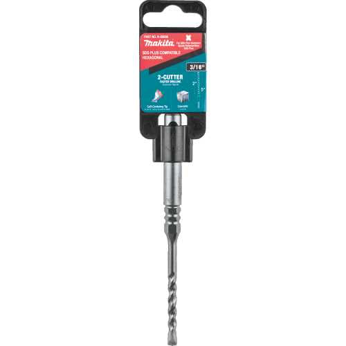 Makita B-69098 3/16" x 5" SDS‑PLUS Hex Bit, 2‑Cutter