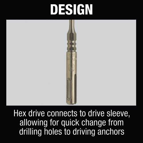 Makita B-69107 1/4" x 5" SDS‑PLUS Hex Bit, 2‑Cutter