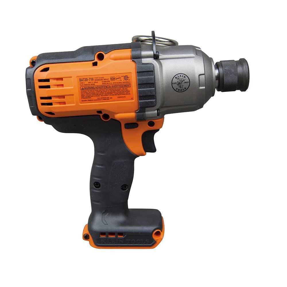 Klein Tools BAT20-716 7/16-Inch Impact Wrench, Tool Only