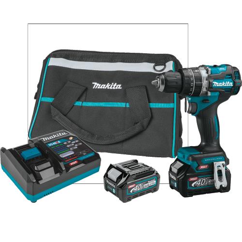Makita GPH02D 40V max XGT® Compact Brushless Cordless 1/2" Hammer Driver‑Drill Kit (2.5Ah)