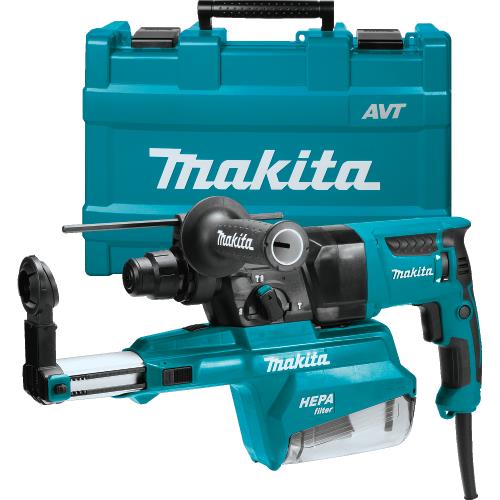 Makita HR2651 1" SDS‑PLUS AVT® Rotary Hammer, w/ HEPA Dust Extractor (Pistol‑grip)