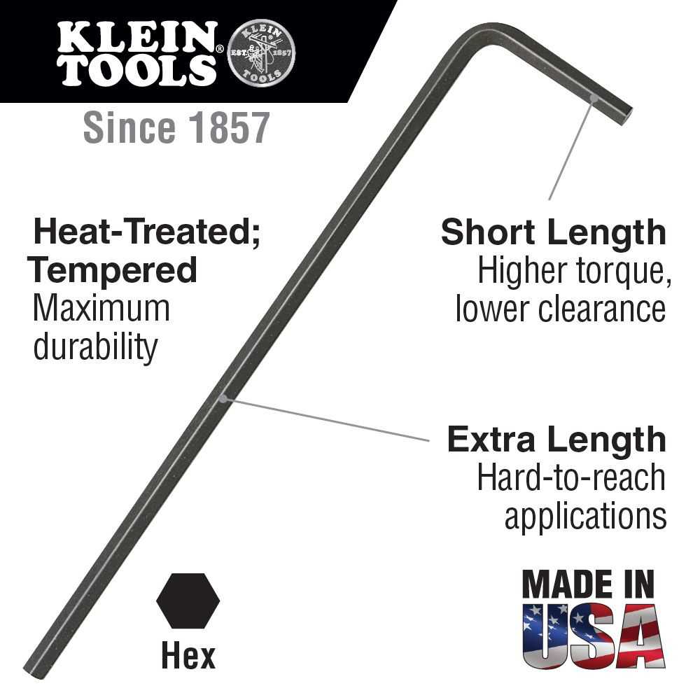 Klein Tools LLM2 Long-Arm Hex-Key, 2 Mm
