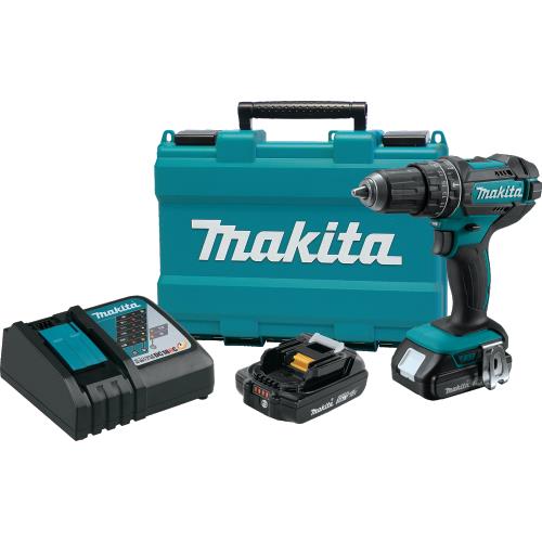 Makita XPH10R 18V LXT® Lithium‑Ion Compact Cordless 1/2" Hammer Driver‑Drill Kit (2.0Ah)