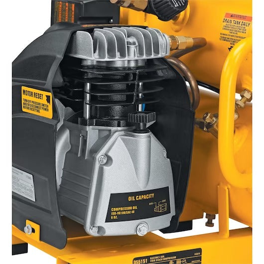 Dewalt D55151 Air Compressor 2 Hp 4 Gal Hand Carry Twin Tank