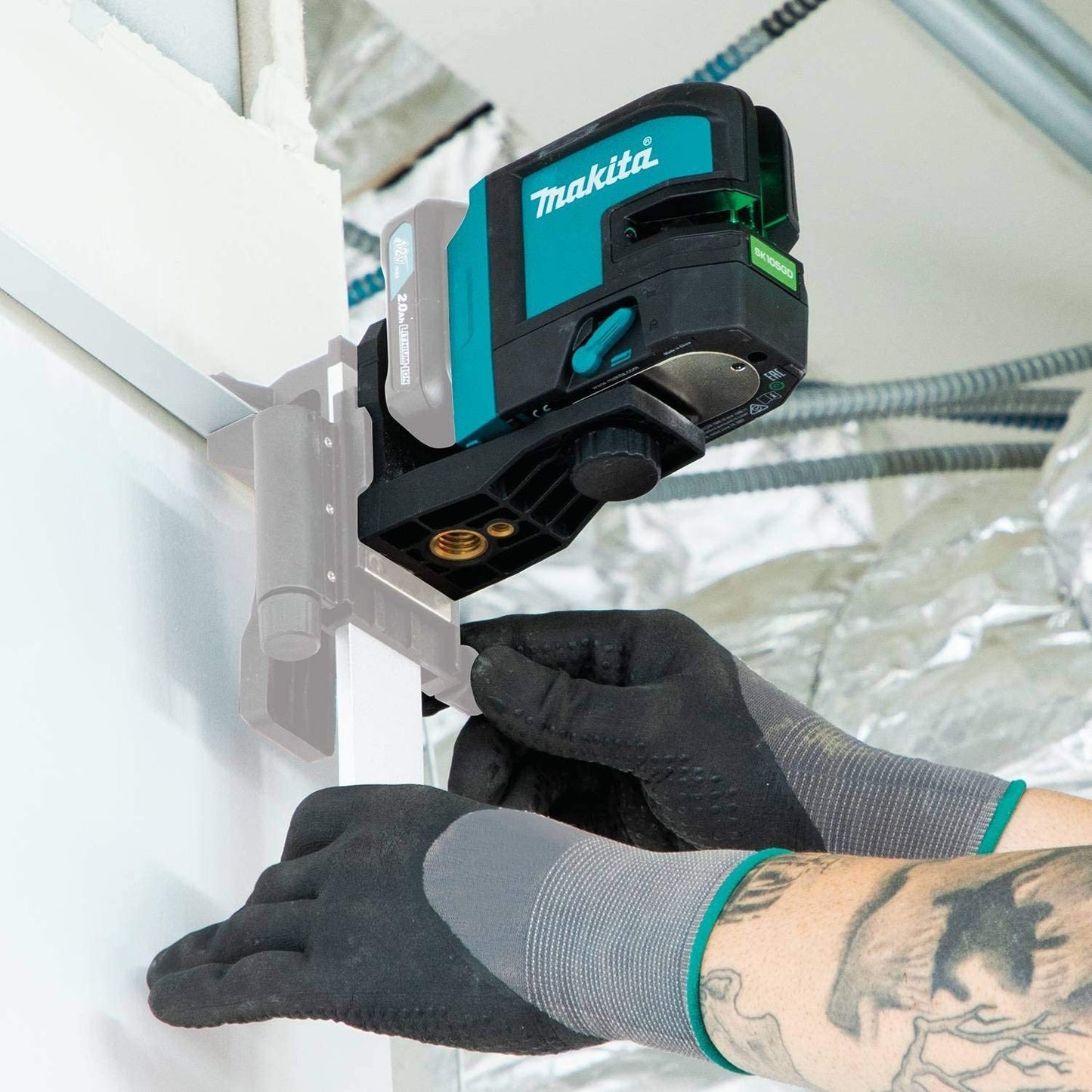 Makita SK105GDZ 12V max CXT® Lithium‑Ion Cordless Self‑Leveling Cross‑Line Green Beam Laser, Tool Only