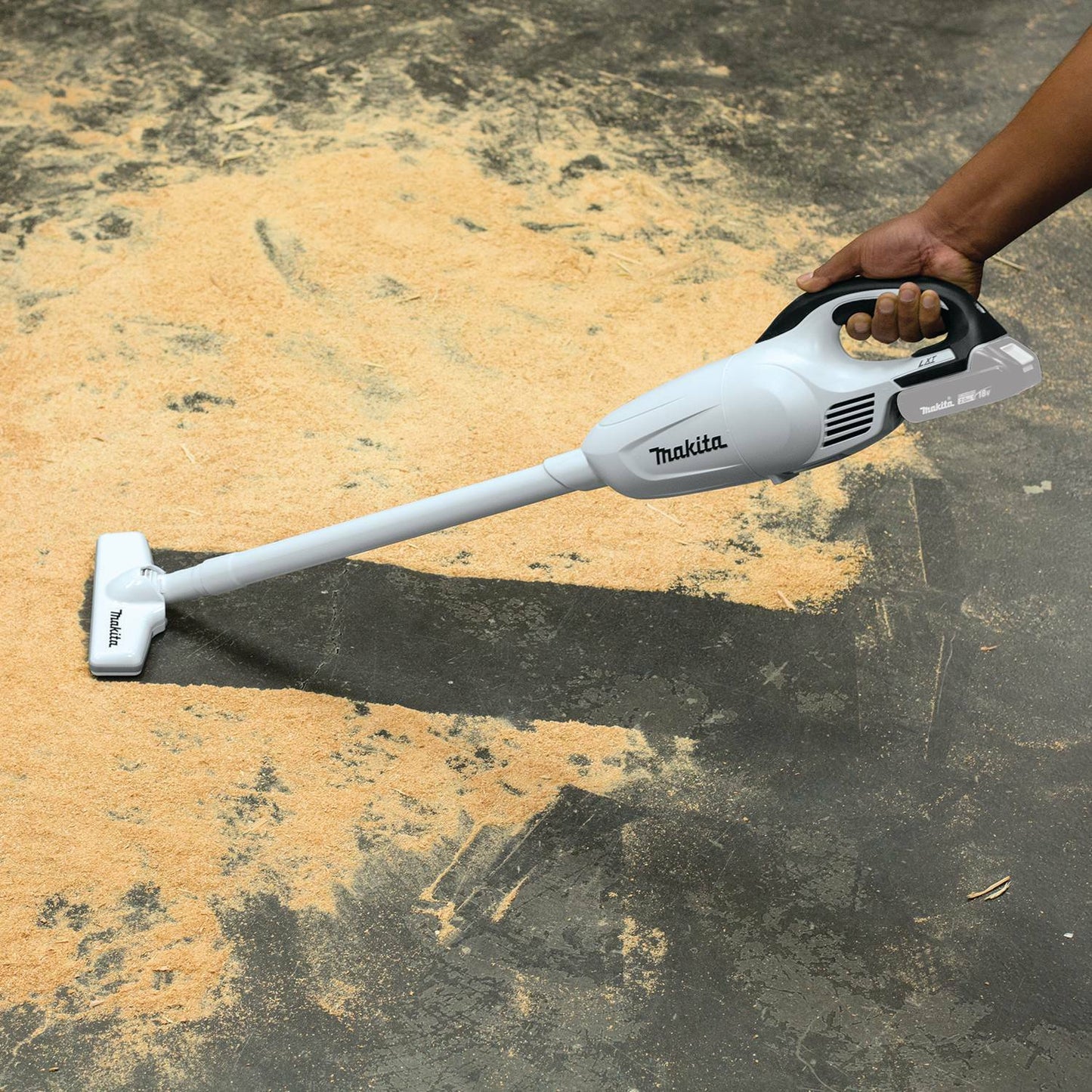 Makita XLC02ZW 18V LXT® Lithium‑ion Compact Cordless Vacuum, Tool Only