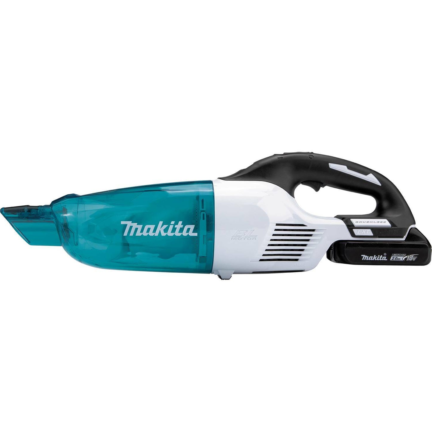 Makita XLC03R1WX4 18V LXT® Lithium‑ion Compact Brushless Cordless Vacuum Kit, Trigger w/ Lock (2.0Ah)