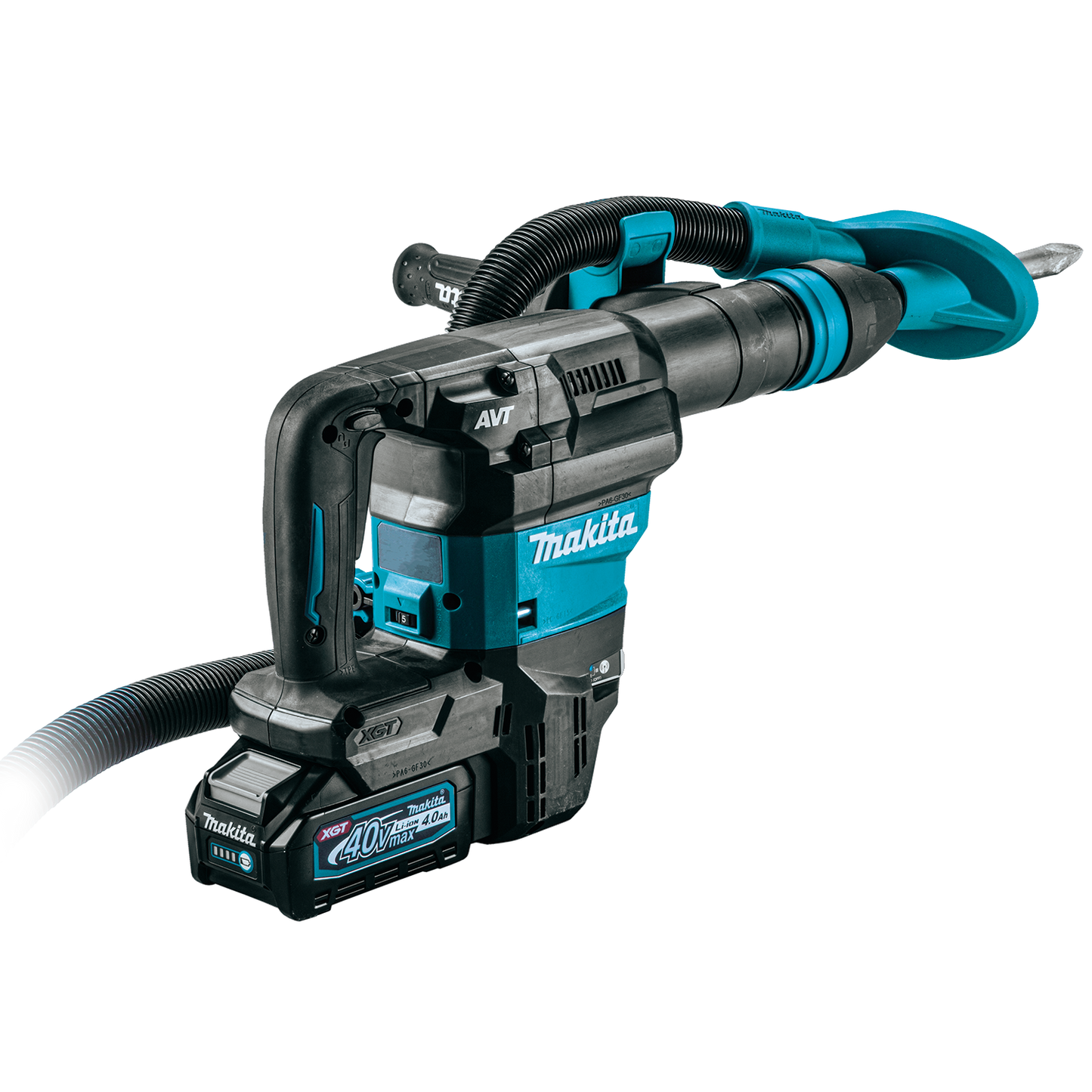 Makita GMH01M1 40V max XGT® Brushless Cordless 15 lb. SDS‑MAX AVT® Demolition Hammer Kit, AWS® Capable (4.0Ah)