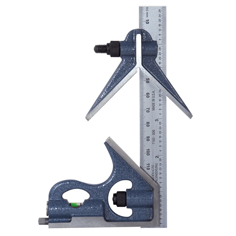 PEC Tools 7124-006H 6³ E/M Hardened 3-Piece Combination Square