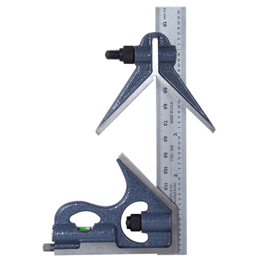 PEC Tools 7124-006H 6³ E/M Hardened 3-Piece Combination Square