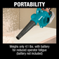 Makita XBU05Z 18V LXT® Lithium‑Ion Cordless Blower, Tool Only