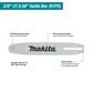 Makita E-00088 14" Guide Bar, 3/8” LP, .050”