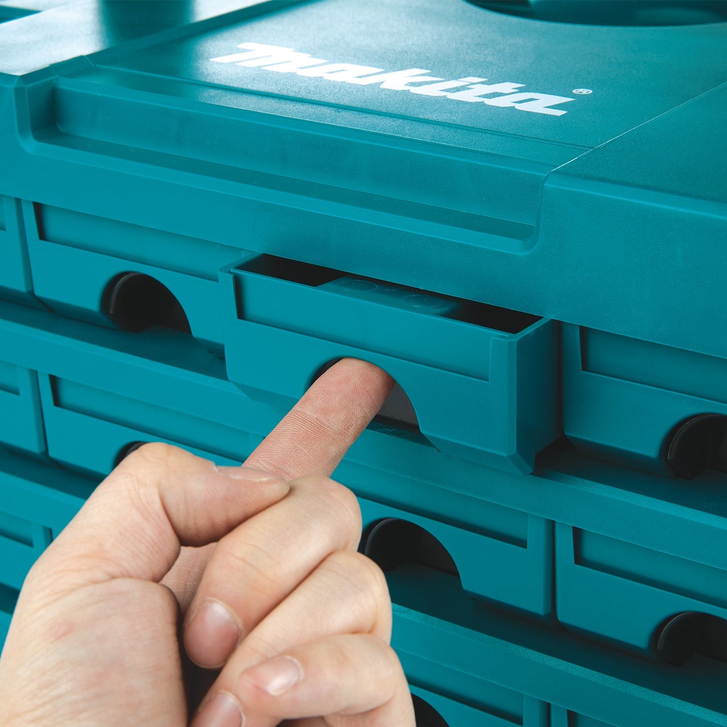 Makita P-84327 MAKPAC 12 Drawer Interlocking Case, 8‑1/2" x 15‑1/2" x 11‑5/8"