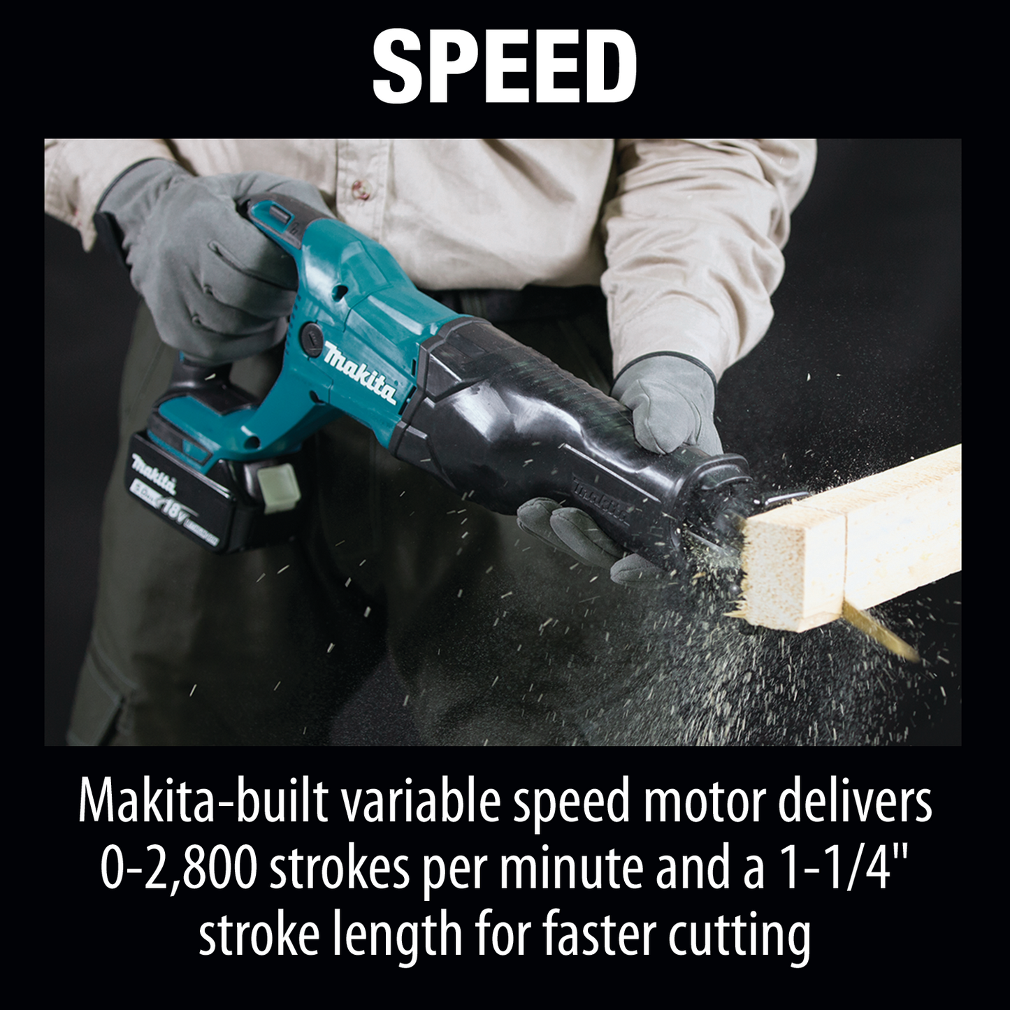 Makita XRJ04T 18V LXT® Lithium‑Ion Cordless Recipro Saw Kit (5.0Ah)