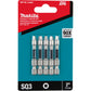 Makita E-00957 Impact XPS® #3 Square 2" Power Bit, 5/pk