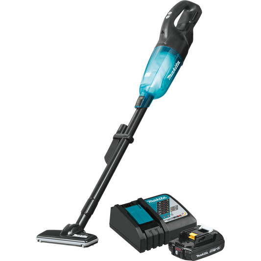 Makita XLC04R1BX4 18V LXT® Lithium‑ion Compact Brushless Cordless 3‑Speed Vacuum Kit, w/ Push Button (2.0Ah)