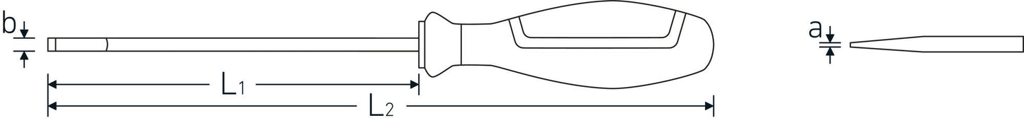 Stahlwille 46283035 4628 2 0,6X 3,5X 75 ELEKTRIKERSCHRAUBENDREHER MIT DRALL GRIFF Electrician'S Slotted Screwdriver Drall+
