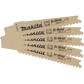 Makita B-20432 4" 6TPI Nail Embedded Wood Cutting Recipro Saw Blade, 5/pk