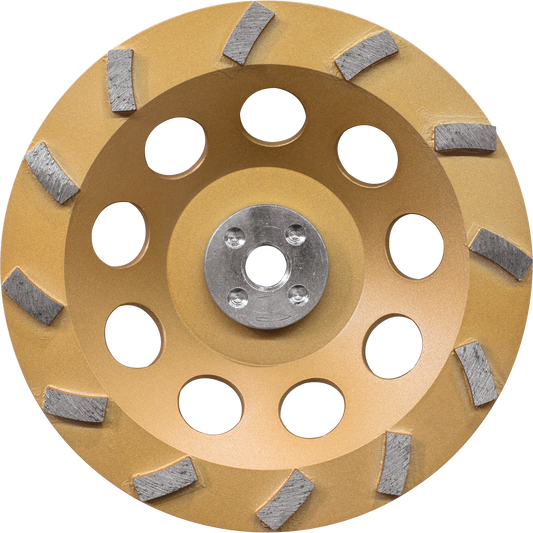 Makita A-96419 7" Low‑Vibration Diamond Cup Wheel, 12 Segment Turbo