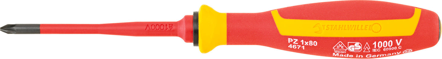 Stahlwille 46713001 4671 VDE 1 POZIDRIV-SCHRAUBENDREHER Vde Cross-Head Screwdriver Pz Drall+