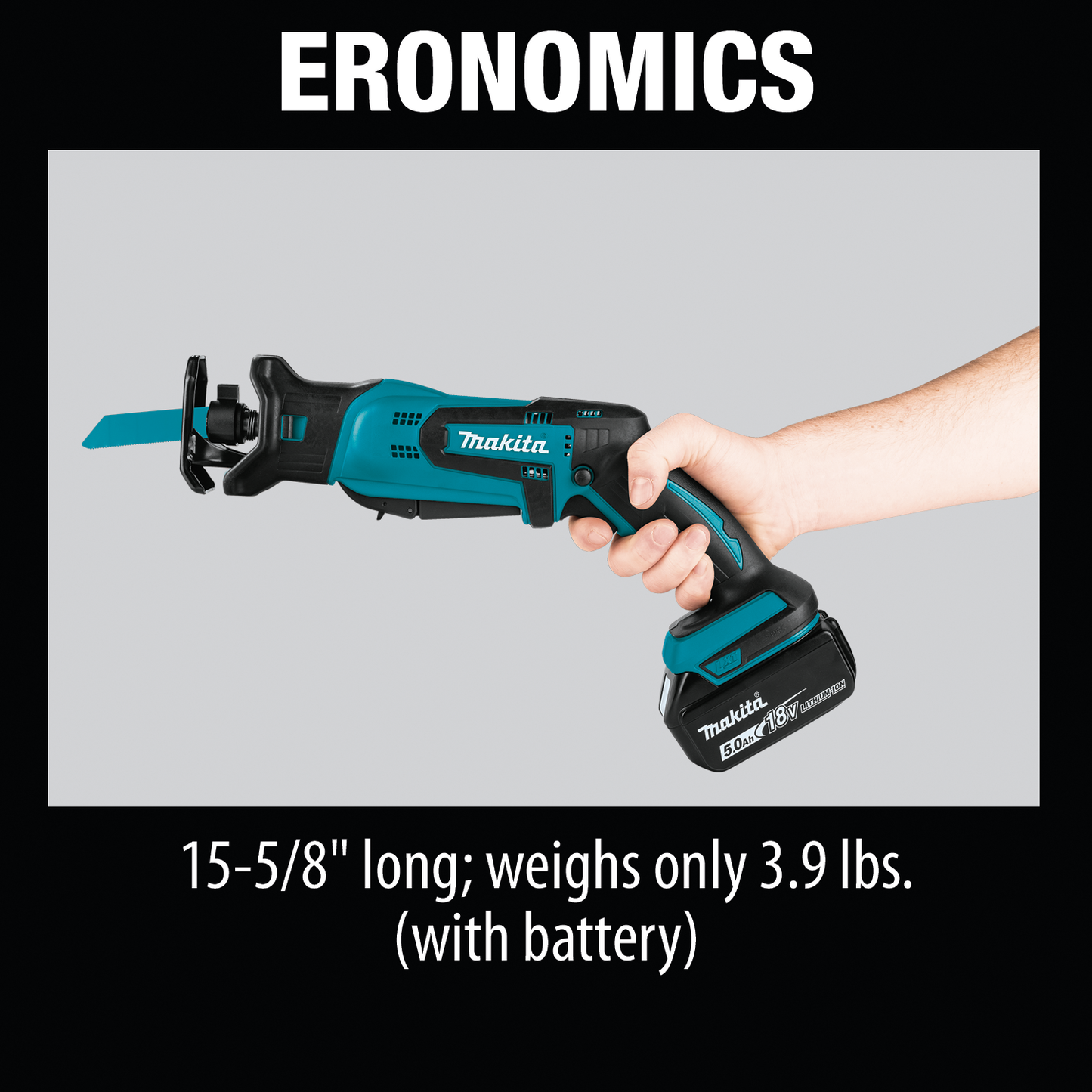 Makita XRJ01T 18V LXT® Lithium‑Ion Cordless Compact Recipro Saw Kit (5.0Ah)