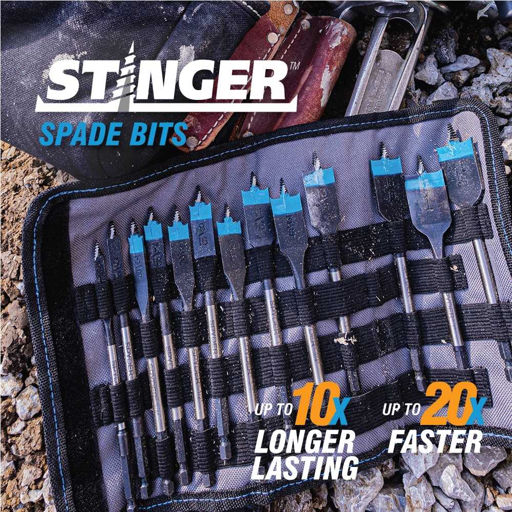 Spyder 11005 Spyder Stinger 3/8-In X 6-In Woodboring Spade Drill Bit