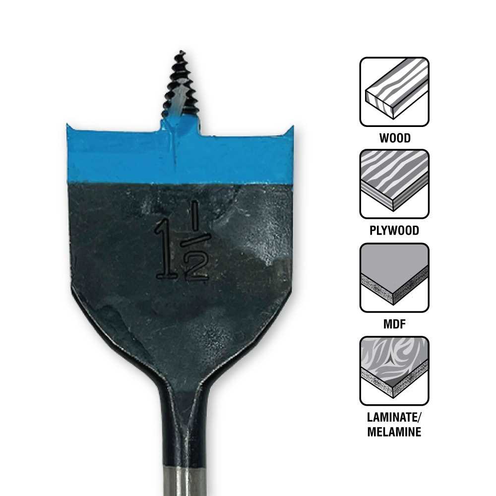 Spyder 11025 Spyder 1-In X 16-In Woodboring Spade Drill Bit