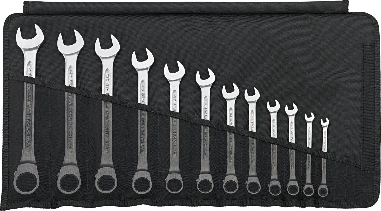 Stahlwille 96411713 17A/12 Combination Ratcheting Wrench Set