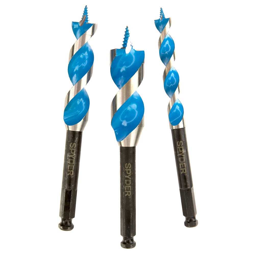 Spyder 12001 Spyder 3-Piece X 6-1/2-In Woodboring Auger Drill Bit Set