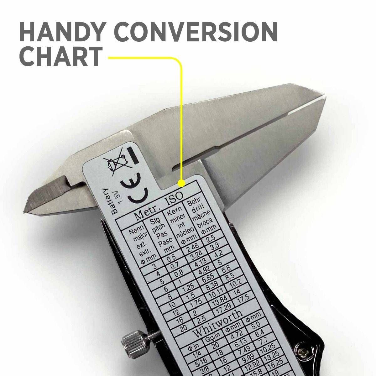 General Tools 147 Digital Fractional Caliper With Extra-Large Lcd Screen