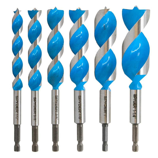 Spyder 15003 Spyder Stinger 6-Piece X 6-1/2-In Woodboring Power Spade Drill Bit Set