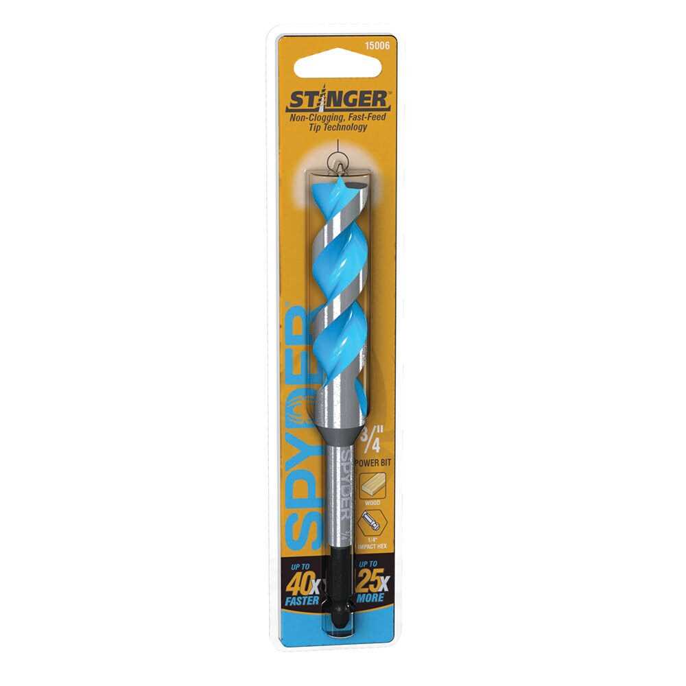 Spyder 15006 Spyder Stinger 3/4-In X 6-1/2-In Woodboring Power Spade Drill Bit