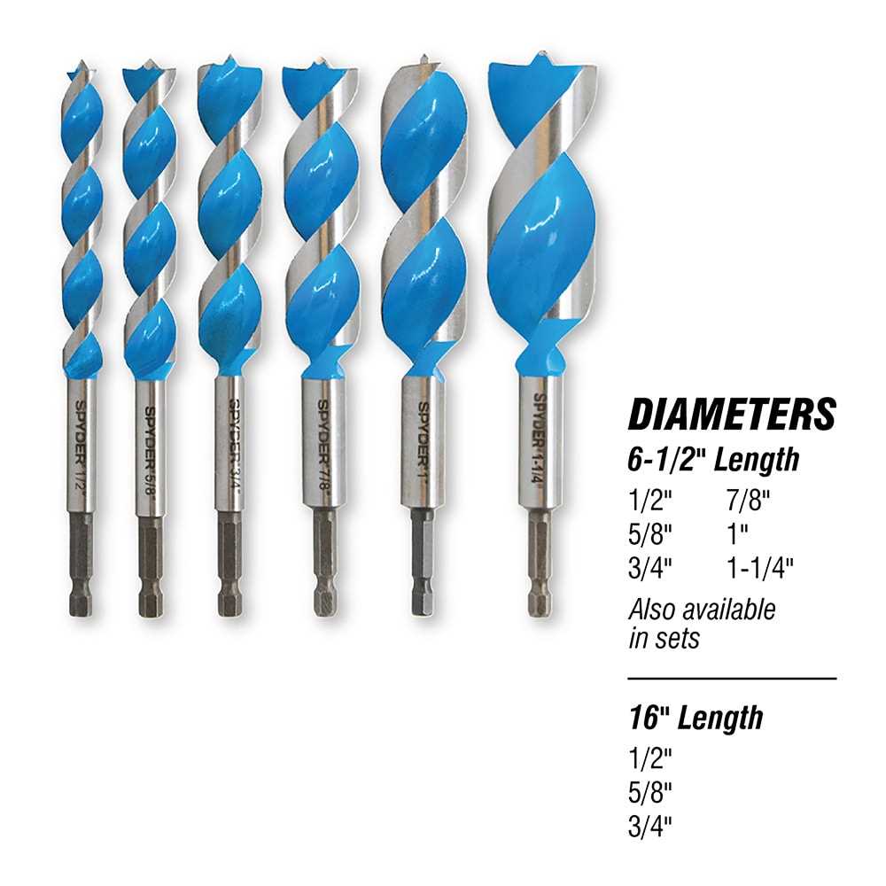 Spyder 15009 Spyder Stinger Power Bit 1/2-In X 16-In Woodboring Power Bit Drill Bit