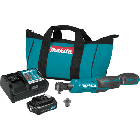 Makita RW01R1 12V max CXT® Lithium‑Ion Cordless 3/8" / 1/4" Sq. Drive Ratchet Kit (2.0Ah)