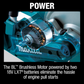Makita XEC01PT1 36V (18V X2) LXT® Brushless 9" Power Cutter Kit, with AFT®, Electric Brake, 4 Batteries (5.0 Ah)