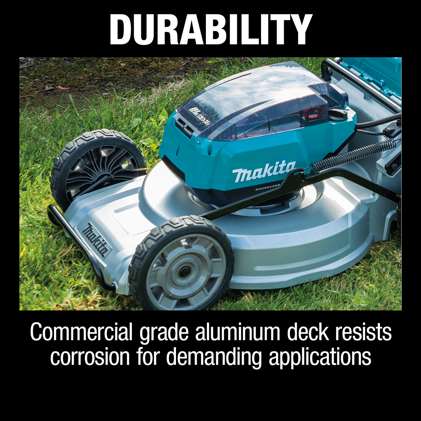 Makita XML09PT1 36V (18V X2) LXT® Brushless 21" Self‑Propelled Commercial Lawn Mower Kit with 4 Batteries (5.0Ah)