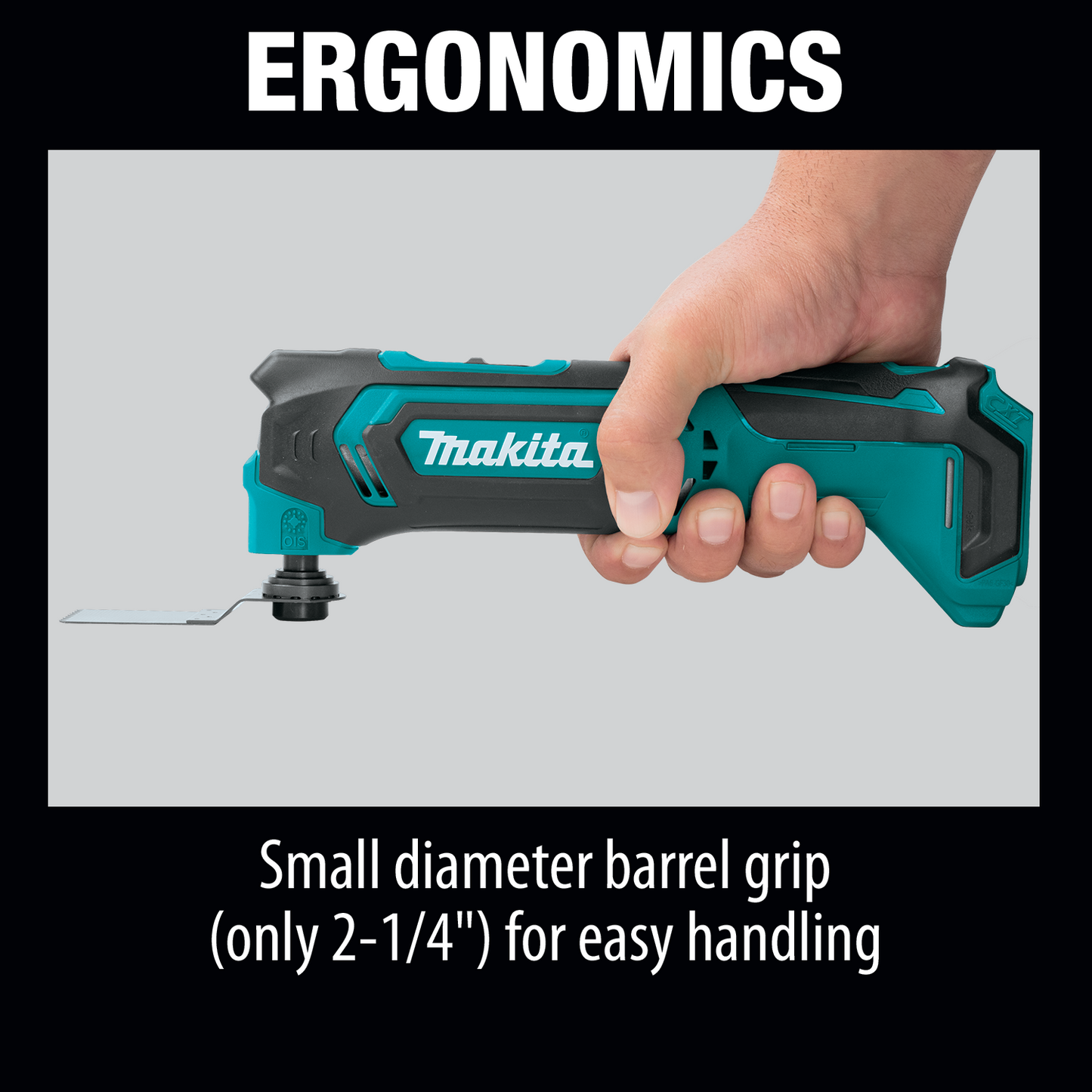 Makita MT01Z 12V max CXT® Lithium‑Ion Cordless Oscillating Multi‑Tool, Tool Only