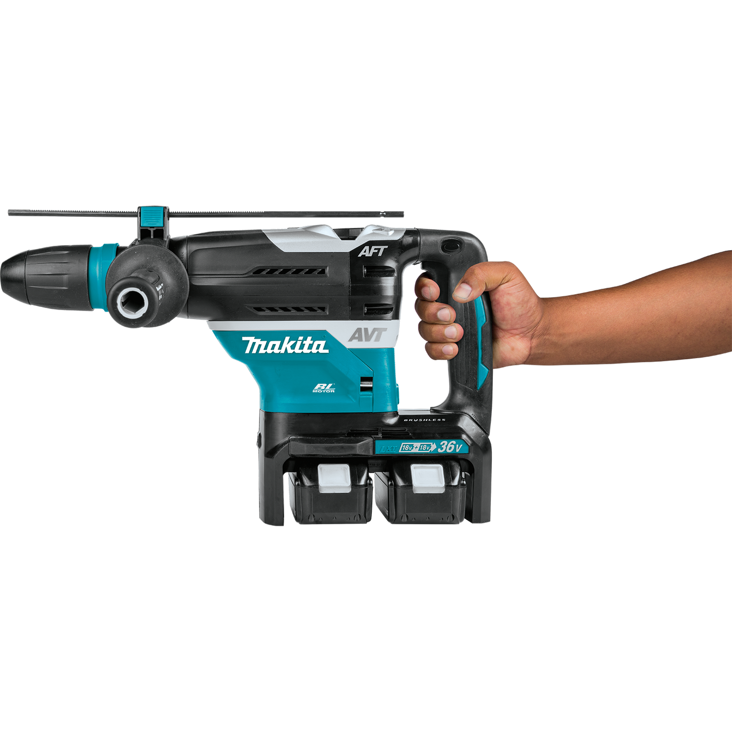 Makita XRH07PTUN 36V (18V X2) LXT® Brushless 1‑9/16" SDS‑MAX Advanced AVT® Rotary Hammer Kit, AFT®, AWS® (5.0Ah)