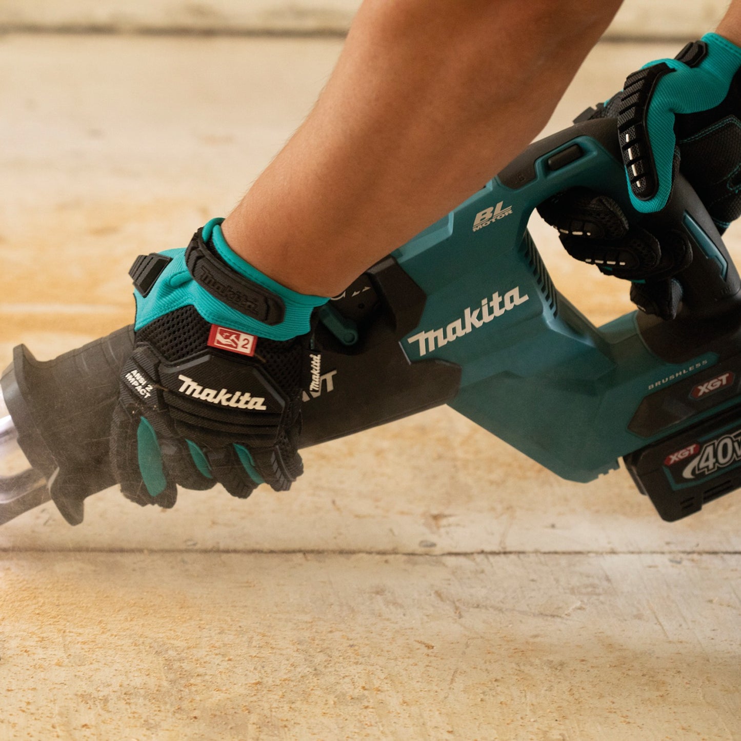 Makita T-04298 Advanced ANSI 2 Impact‑Rated Demolition Gloves (X‑Large)