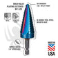 Spyder 19019 Mach-Blue 1/4-in 13-Step Drill Bit (1/8-in to 1/2-in)