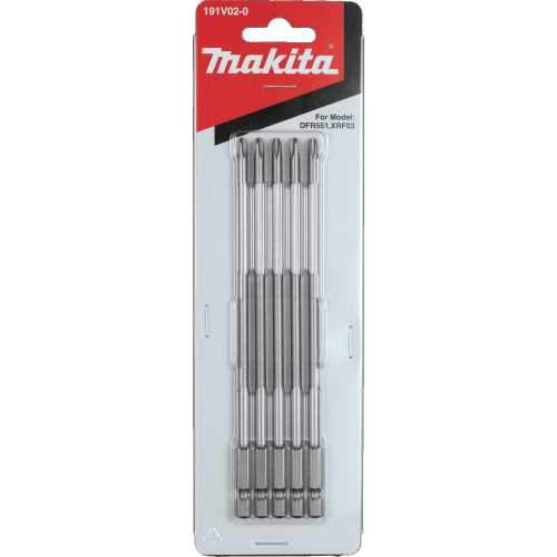 Makita 191V02-0 #2 Phillips Power Bit, 6‑1/8", 5/pk
