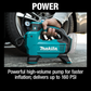 Makita DMP181ZX 18V LXT® Lithium‑Ion Cordless High‑Pressure Inflator, Tool Only