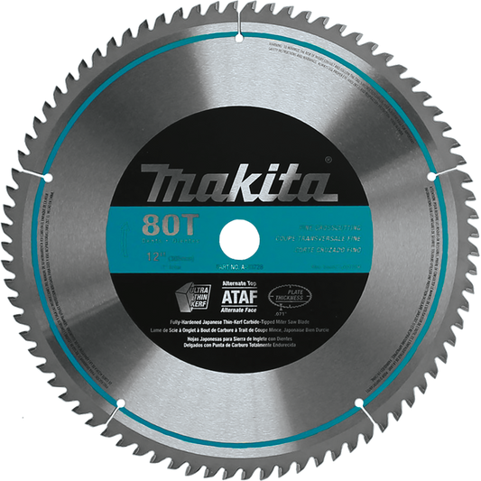 Makita A-93728 12" 80T Micro‑Polished Miter Saw Blade