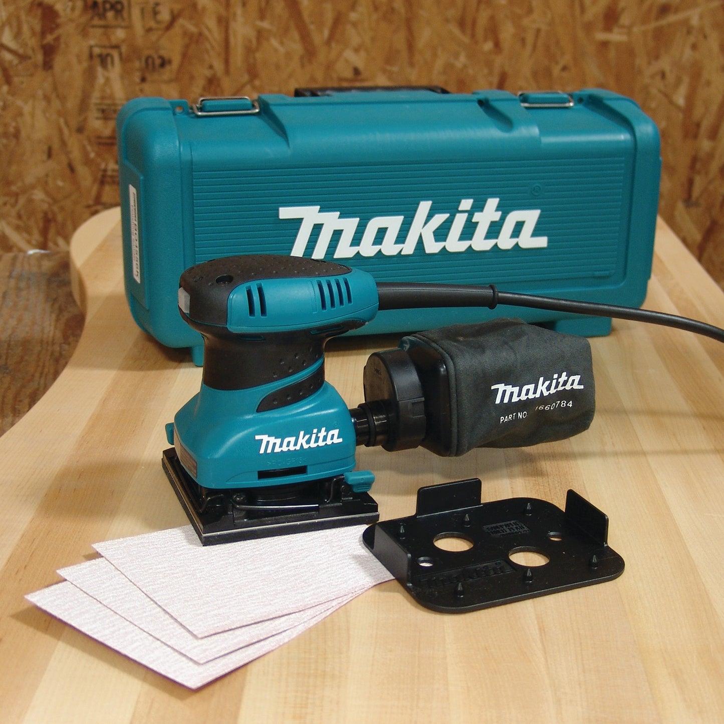 Makita BO4556K 1/4 Sheet Finishing Sander, with Tool Case