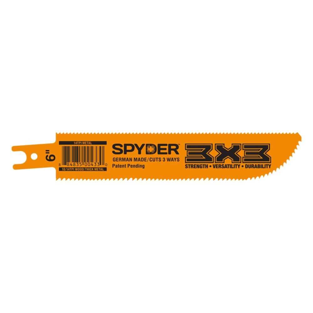 Spyder 200203 Spyder Double-Sided Bi-Metal 6-In 10/14-Tpi Metal Cutting Reciprocating Saw Blade