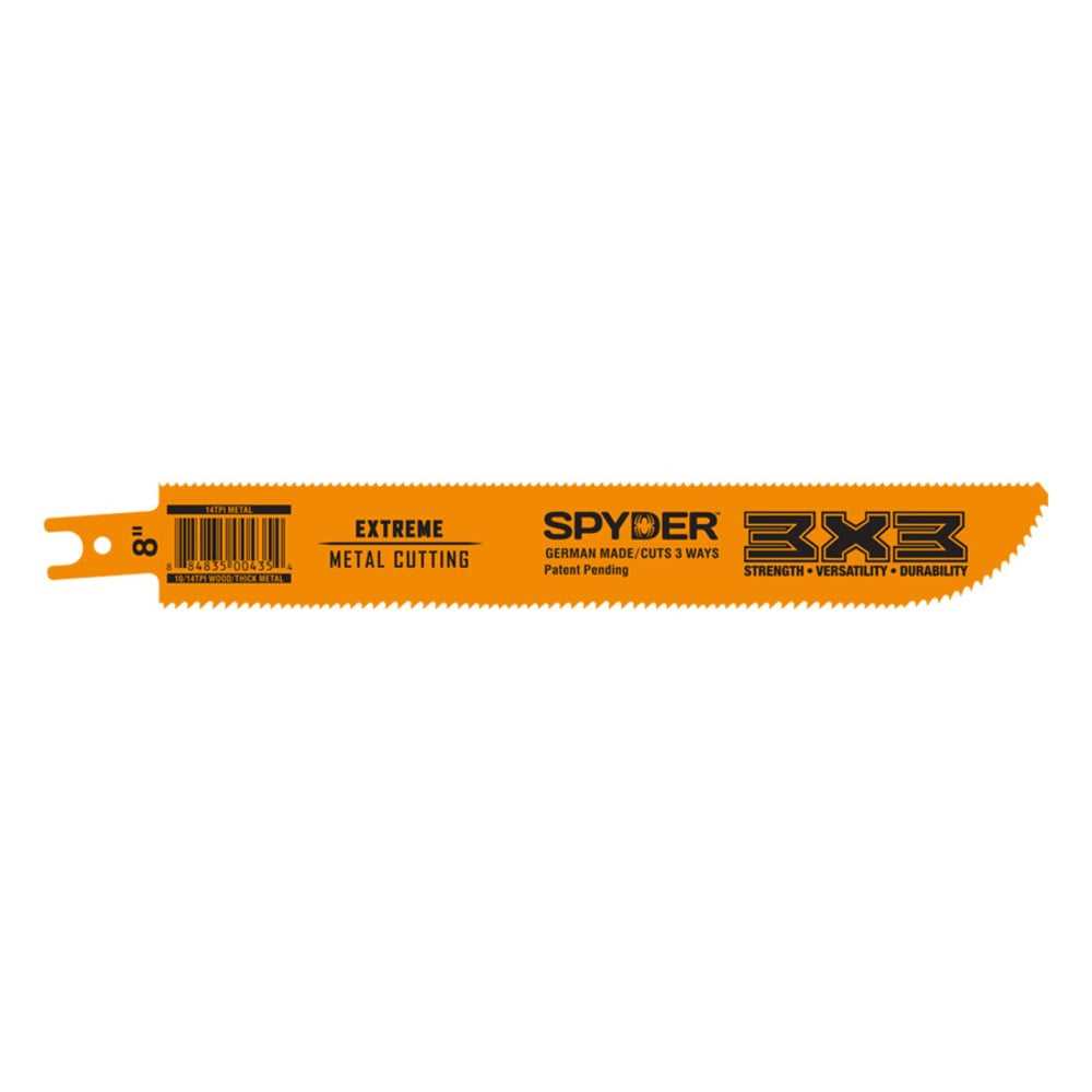 Spyder 200205 Spyder Double-Sided Bi-Metal 8-In 10/14-Tpi Metal Cutting Reciprocating Saw Blade