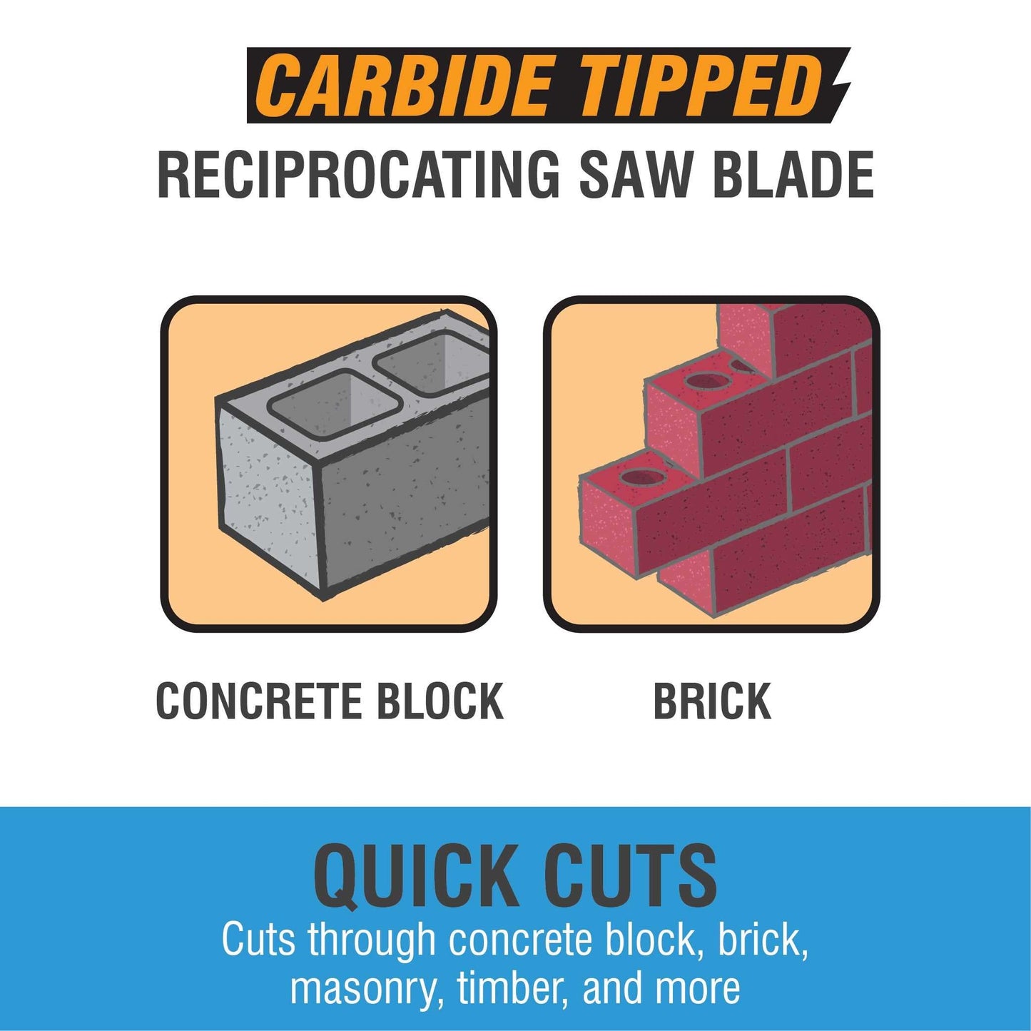 Spyder 200210 Spyder Masonry Carbide Tooth 12-In 2-Tpi Demolition Reciprocating Saw Blade