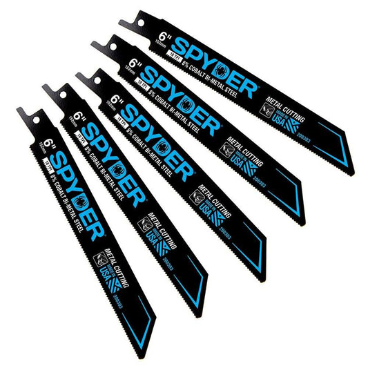 Spyder 200303 Spyder Bi-Metal 6-In 18-Tpi Metal Cutting Reciprocating Saw Blade (5-Pack)