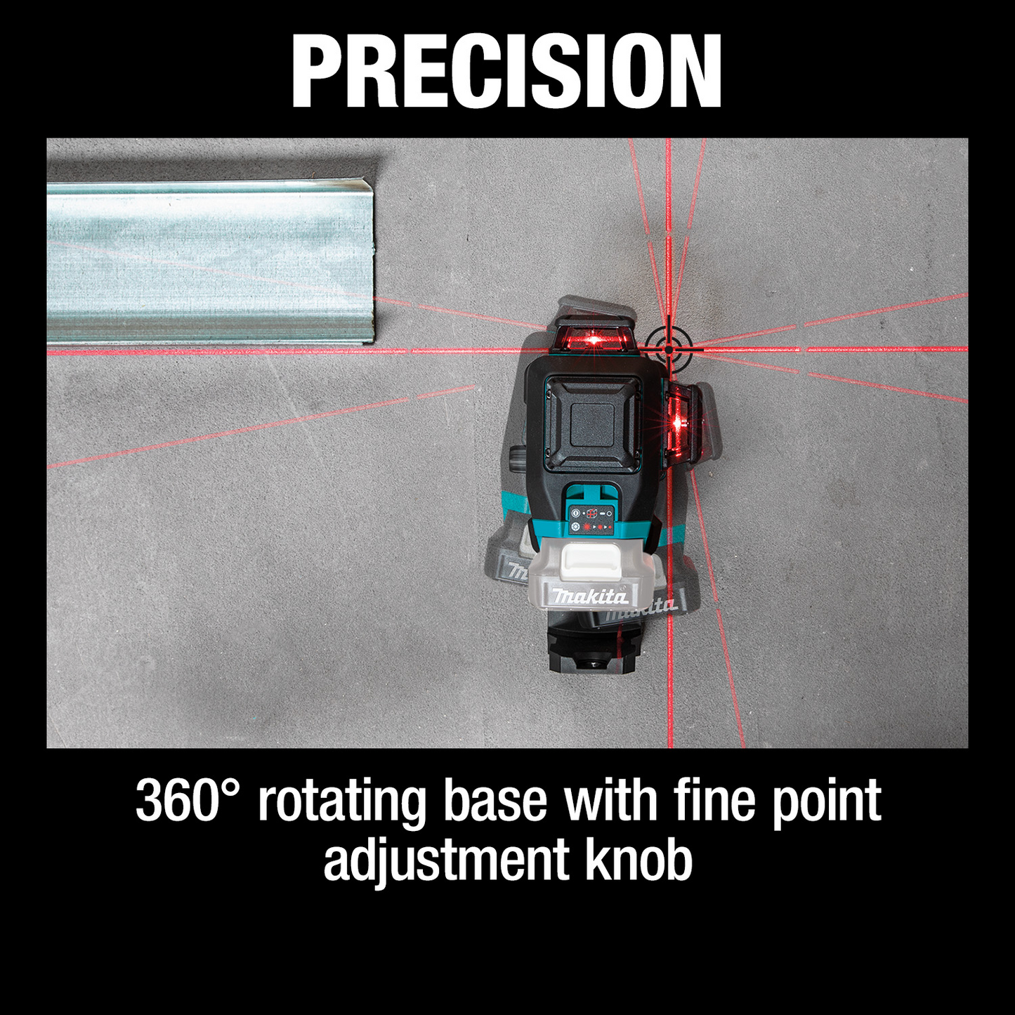 Makita SK700D 12V max CXT® Lithium‑Ion Cordless Self‑Leveling 360° 3‑Plane Red Laser, Tool Only